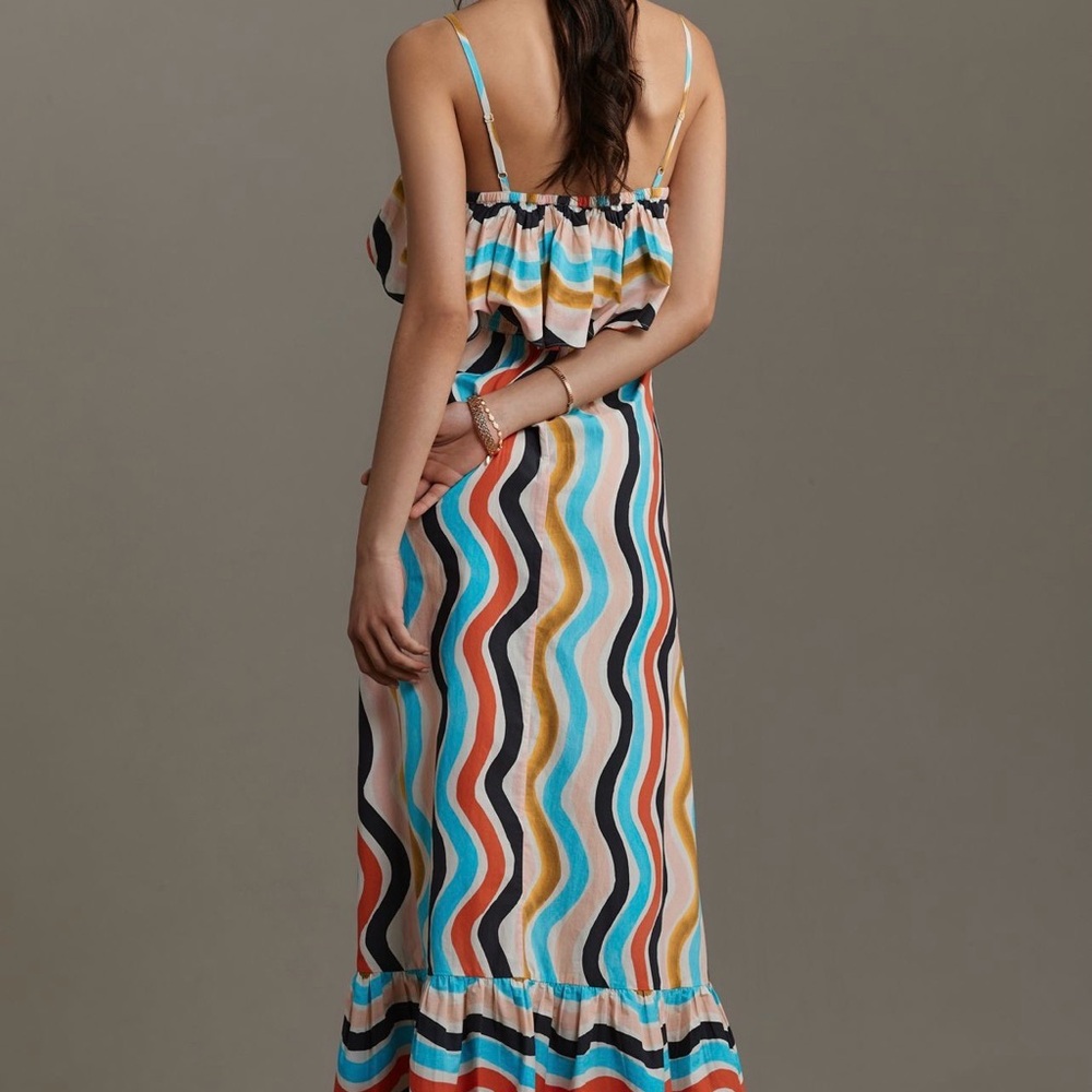 Farm Rio Sleeveless Ruffe Maxi Dress - Picture 2 of 8
